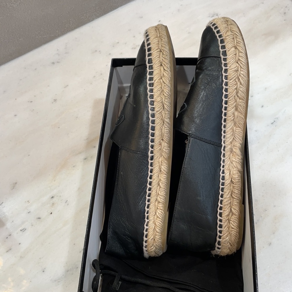 Chanel black leather espadrilles - Picture 5 of 11